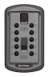 GE AccessPoint 001170 KeySafe Original 2-Key Slimline, Pushbutton, Titanium Gray