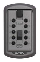 GE AccessPoint 001170 KeySafe Original 2-Key Slimline, Pushbutton, Titanium Gray