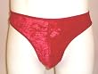 Mens RED VELVET Thong / Flatlock Front