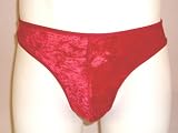 Mens RED VELVET Thong / Flatlock Front