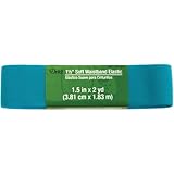 Dritz Soft Waistband Elastic, 1.5-Inch by 2-Yard, Tile Blue