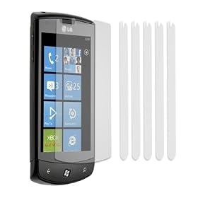 LG E900 OPTIMUS 7 SCREEN PROTECTOR / GUARD / COVER / SHIELD / FILM, 6-IN-1 SET