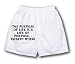 White Boxer Short with The purpose of life is a life of purpose. - Robert Byrne