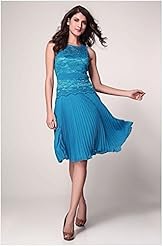 Jacquard Lace Pleated Stretchy General Print  Dress