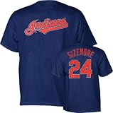 Grady Sizemore Cleveland Indians Navy Jersey Name and Number T-Shirt