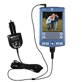 FM Transmitter with integrated Car Charger for the PalmOne palm Zire 71 - uses Gomadic TipExchange Technology