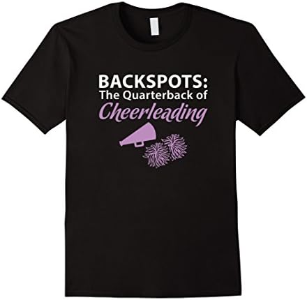 Men's Cheerleading T Shirt - Backstops are the Quarterbacks Shirt Large Black
