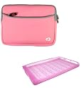 Pink Neoprene Carrying Case for Sony PRS300 + TPU Silicone Skin for SONY PRS-300 Pocket Edition e-book reader