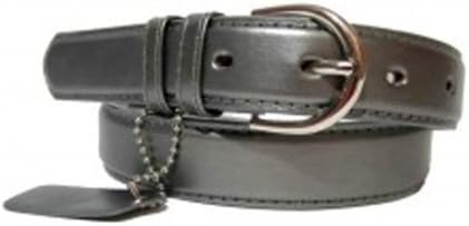 Genuine Leather Women's Dress Belt Basic Colors Silver Gray Small