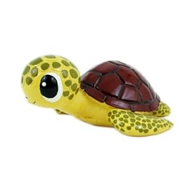 Bobble Head Sea Turtle Brown Shell Piggy Bank