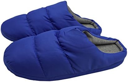 Deecoo Premium Cotton Warm Indoor House Winter Slipper (6-7 D(M) US, B:Deep Blue)