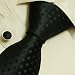 Black Polka Mens Ties Lot Black Polka Boyfriend's Gift Handmade Silk Tie Cuff Links Set 6456