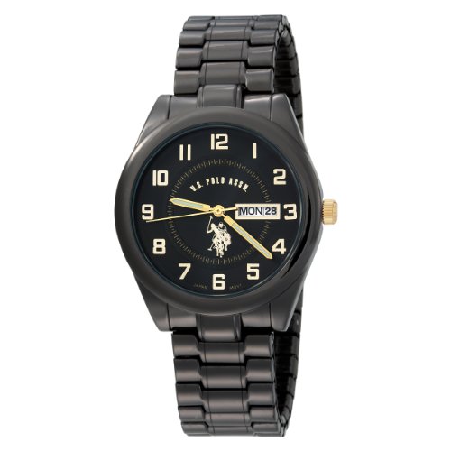 U.S. Polo Assn. Men's USC80048 Gun-Metal Analogue Black Dial Expansion Watch