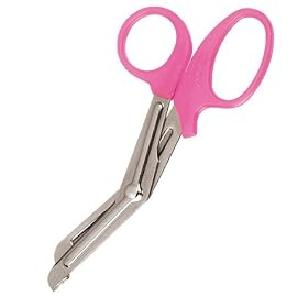 Prestige Medical Nurse Utility Scissors 5 1/2" Trauma Shears, Hot Pink