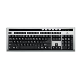 Logitech OEM Ultra X Premium Keyboard USB UK Layout - Silver