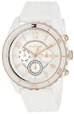 Tommy Hilfiger Women's 1781079 Sport White and Rose Gold Plated Silicon Watch