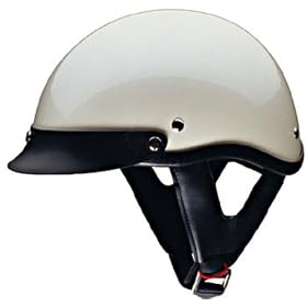 Half Helmets - Motorcycle Half Helmet DOT 100 Pearl White