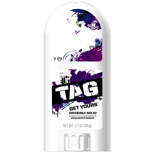 Tag Invisible Solid Anti-perspirant, Get Yours, 2.7-Ounce Bottle (Pack of 4)