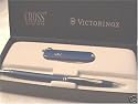 Cross Century Classic Blue Pen with Victorinox Pocket Knife