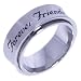 FOREVER FRIENDS SPINNER RING - This Friendship Ring is high quality etched stainless steel ring for a Best Friend. Hypo-allergenic. SIZE 9