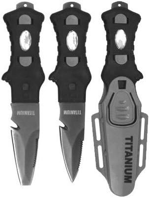 Scuba Titanium BC Knife Black/Grey Sharp