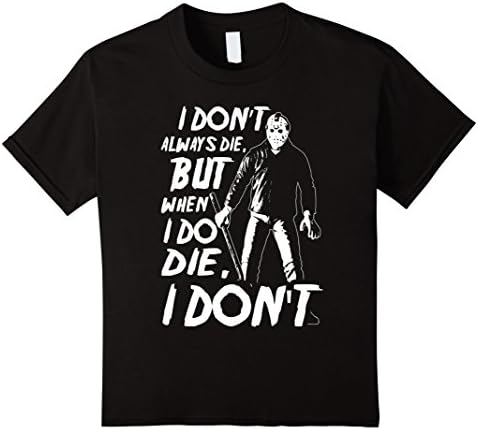 Jason Voorhees I Don't Die Tee - Kids 12 - Black