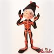 9" Orange Skeleton Elf By Annalee 9" Orange Skeleton Elf By Annalee