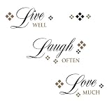 RoomMates RMK1396SCS Live, Love, Laugh Peel & Stick Wall Decals