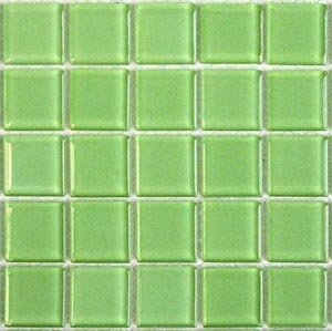 12 x 12 In. Green Apple Glass Green Mosaic Tile Kitchen, Bathroom Backsplash Tiling