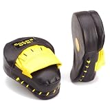 Golds Gym Leather Curved Focus Pads Black