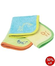 Fun at the Zoo face cloths - 3pk