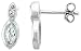 Sterling Silver Marquise shape Cubic Zirconia Post Post Earrings, 1/2 (13mm)