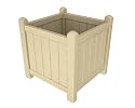 16" Recycled Earth-Friendly Outdoor Garden Flower Planter - Khaki