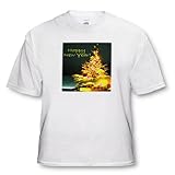 IMAGE OF Pretty Christmas Tree Happy New Year in Gold With Gold Text - White Infant Lap-Shoulder Tee (6M)