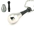 Stainless Steel Black Perfume Bottle Pendant Necklace