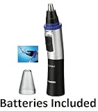 Panasonic All-in-One Nose & Ear Hair Trimmer with Dual-Edge Stainless Steel Blade, Wet/Dry Operation & Protective Cap Black * Batteries Included *