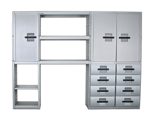 Garagemaid GM8410803 One Large Cabinet, One Cabinet, and 8-Drawer Storage System