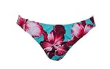 Radio Fiji Aqua Swimsuit-bottoms w/Purple Flowers L