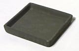 Blumentopf Untersetzer aus Ton in Grau ca. 14x14 cm