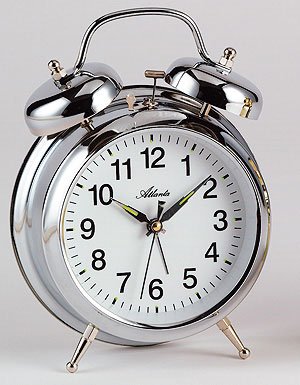 Atlanta Doppelglockenwecker mit Leuchtzeiger Analog 1060-19