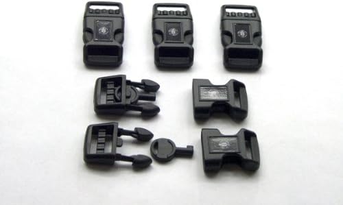 IronHawk Security - 5/8" Paracord Survival Bracelet Heavy Duty Buckle with Re-usable Handcuff Key (Five Pack)