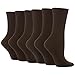 Sock Snob 6 Pairs Ladies Womens Casual Cotton Rich Solid Plain Color Dress Socks PL30