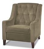 Avenue Six Curves Tufted Chair. Coffee Fabric