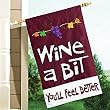 Wine a Bit Applique Flag