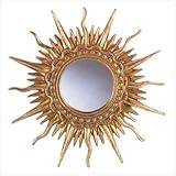 Golden Sun Ray Hanging Wall Mantle Decorative Mirror