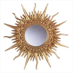 Gold Plated Sun Ray Mirror