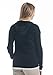Navy-White Women's Cable Knit Sweater - Hooded with Pockets