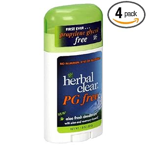 Herbal Clear Deodorant, Aloe Fresh, 1.8 Ounces (Pack of 4) Herbal Clear Deodorant, Aloe Fresh, 1.8-Ounces (Pack of 4)