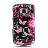 Pink Butterflies Black Protector Case for Samsung DROID Charge SCH-i510