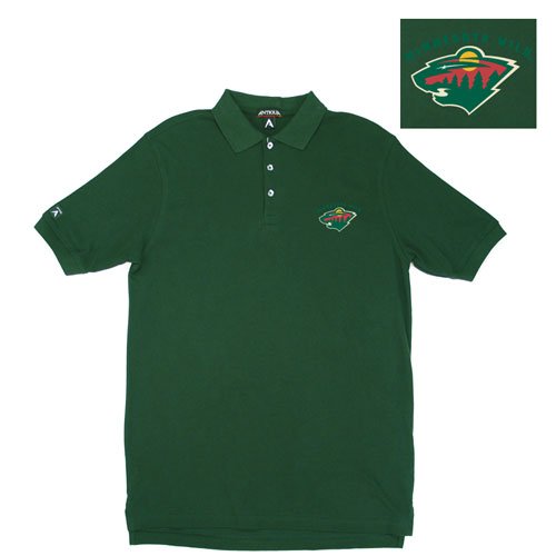 Antigua Minnesota Wild Classic Pique Polo - Minnesota Wild Dark Pine XX Large